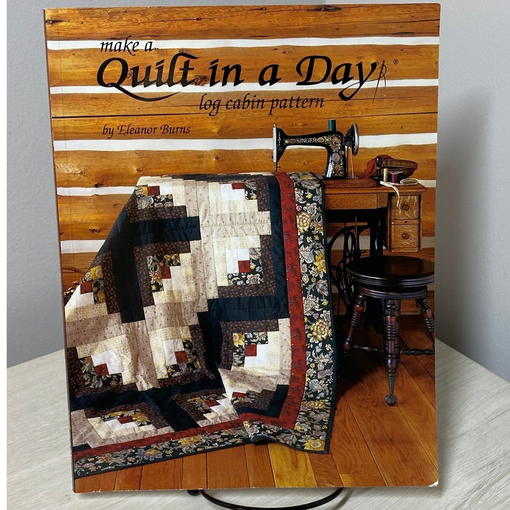 Make a Quilt in a Day Log Cabin Pattern Eleanor Burns 5th Edition 2000 Book
